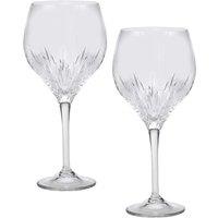 Wedgwood Set of 2 Vera Wang Duchesse Crystal Goblet Glasses Clear