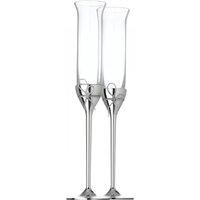Wedgwood Set of 2 Vera Wang Love Knot Crystal Flutes Clear