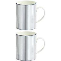 Wedgwood Set of 2 Pinstripe Mugs Blue Mix