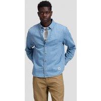 Lee Workwear Button Down Relaxed Fit Denim Shirt Blue Denim