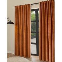 MADE Audley Velour Eyelet Curtains Brown