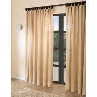MADE Pure Cotton Hadlo Curtains With Velvet Loops Natural