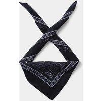 M&S Warm handle Navy Paisley Scarf Blue