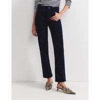 Sportscraft Cord High Waisted Straight Leg Jeans Navy