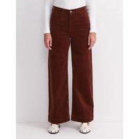 Sportscraft Corduroy High Waisted Slim Fit Jeans Brown