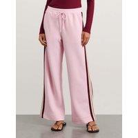 Jag Side Stripe Wide Leg Joggers Pink