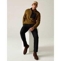 Regatta Frankie Borg Funnel Neck Half Zip Fleece Brown