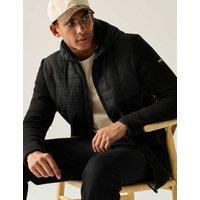 Regatta Frankie Borg Hybrid Zip Up Fleece Hoodie Black
