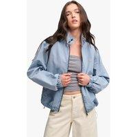 Superdry & Co Pure Cotton Relaxed Harrington Jacket Blue