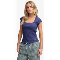 Superdry & Co Pure Cotton Square Neck T-Shirt Navy