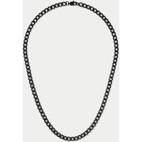 M&S Stainless Curb Chain Necklace Black