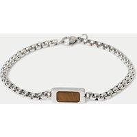 M&S Stainless Tigers Eye Bracelet Silver
