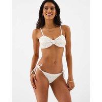 ACCESSORIZE Tie Side High Leg Bikini Bottoms White