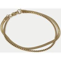 M&S 2 Pack Snake Chain Bracelet Gold