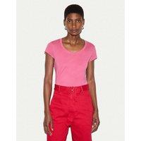 Jigsaw Pure Cotton Scoop Neck T-Shirt Bright Pink