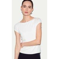 Jigsaw Modal Rich Jersey Top White