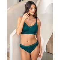 Pour Moi Love to Lounge Cotton Rich Briefs Dark Green
