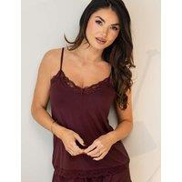 Pour Moi Sofa Loves Lace Hidden Support Camisole Burgundy