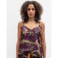 Cyberjammies Cotton Modal Leopard Print Cami Top Plum