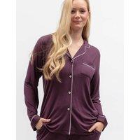 Cyberjammies Modal Rich Revere Pyjama Top Plum