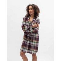 Cyberjammies Pure Cotton Checked Nightshirt Burgundy Mix