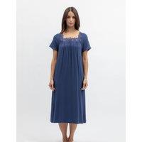 Cyberjammies Jersey Lace Trim Nightdress Navy
