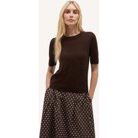 HOBBS Pure Merino Wool Textured Knitted Top Brown
