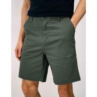 Crew Clothing Regular Fit Cotton Rich Chino Shorts Olive