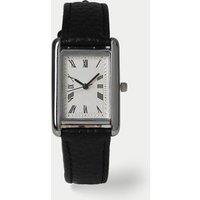 M&S NUMERCAL LEATHER WATCH Black