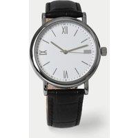 M&S Croc Leather Classic Watch Black