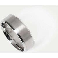 Autograph Auto Stainless Brushed Band Ring Silver