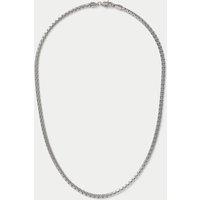 Autograph Auto Stainless Detailed Chain Necklace Silver