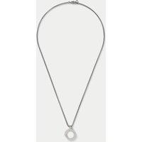 M&S Stainless Open Pendant Necklace Silver