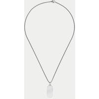 M&S Stainless Tag Pendant Necklace Silver