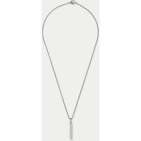 Autograph Auto Stainless Long Pendant Necklace Silver