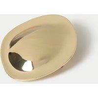 Gold Tone Clean Circular Brooch Gold