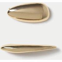 2 Pack Gold Tone Clean Dome Brooch Gold