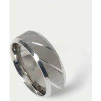 Autograph Auto Stainless Brushed Engraved Ring Silver