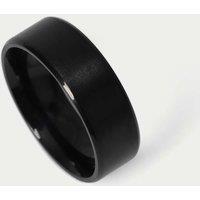 M&S Stainless Brushed Ring Black
