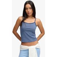 Superdry & Co Cotton Rich Striped Cami Top Navy Mix