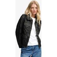 Superdry & Co Faux Leather Utility Jacket Black