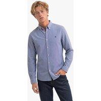 Superdry & Co Relaxed Fit Pure Cotton Striped Oxford Shirt Navy