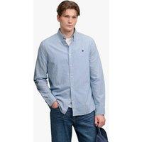 Superdry & Co Relaxed Fit Pure Cotton Striped Oxford Shirt Light Blue