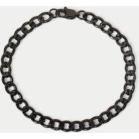 M&S Stainless Curb Chain Bracelet Black