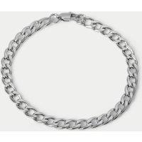M&S Stainless Curb Chain Bracelet Silver