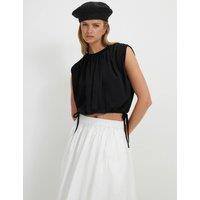 River Island Bubble Hem T-Shirt Black