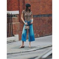 River Island Denim Mid Rise Wide Leg Culotte Jeans Denim Mix