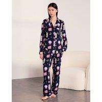Chelsea Peers Jersey Halloween Tarot Print Revere Pyjama Set Navy