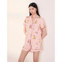 Chelsea Peers Bear Print Revere Shortie Set Light Pink