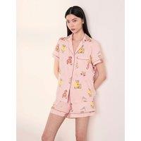 Chelsea Peers Bear Print Revere Shortie Set Light Pink